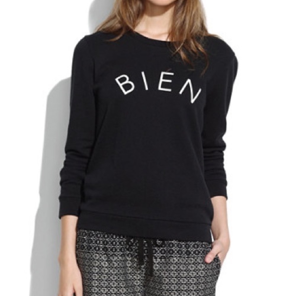 Madewell Bien Fait Black Sweatshirt XS
